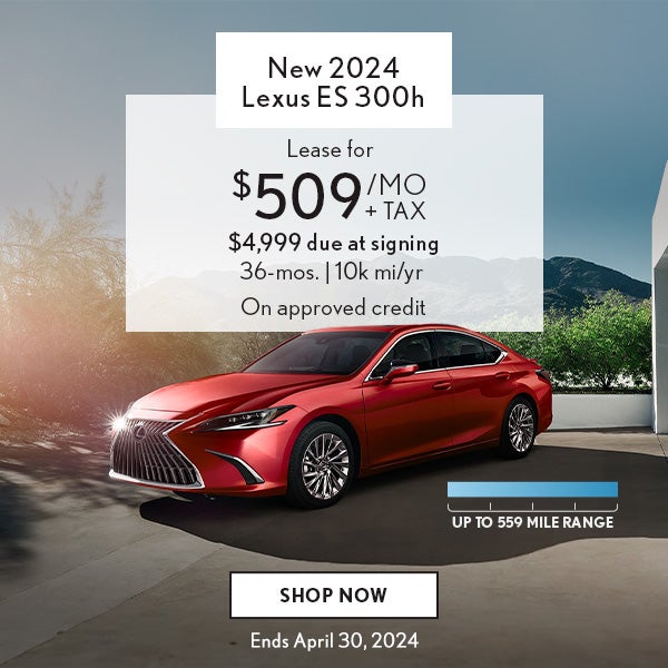 Lease a new 2024 Lexus ES 300h for $509/mo + tax