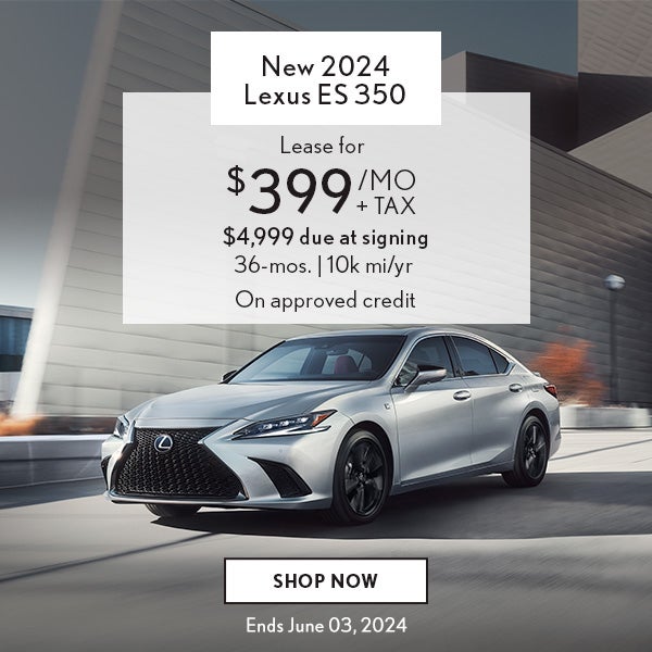 Lease a new 2024 Lexus ES 350 for $399/mo + tax