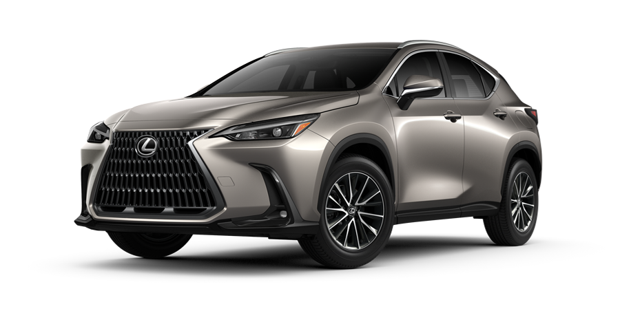 Exterior of the Lexus NX shown in Atomic Silver.