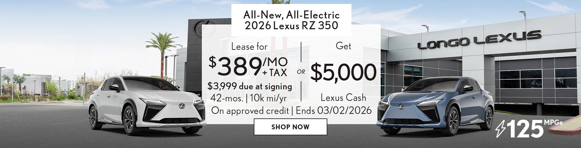 Lease an All-Electric 2026 RZ for $389/mo + tax
