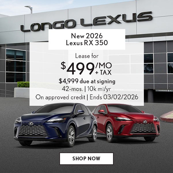 Lease a new 2026 RX 350 for $499/mo + tax