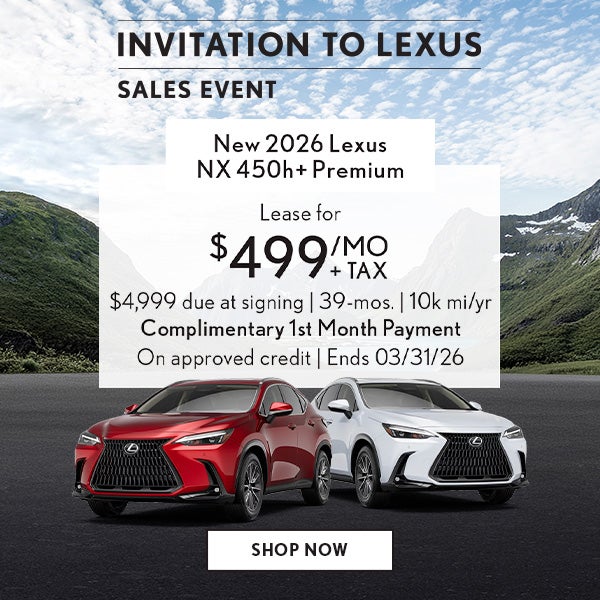 Lease a NX450h+ for $499/mo + tax