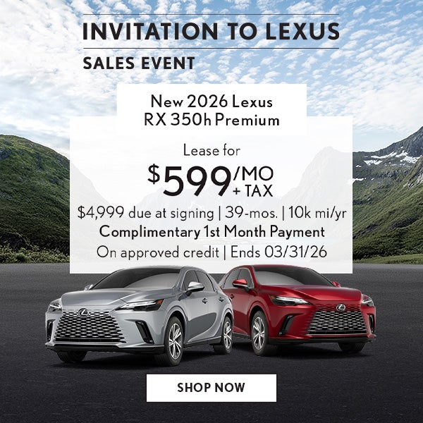 Lease a RX 350h Premium for $599/mo + tax