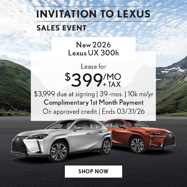 Lease a UX 300h for $399/mo + tax