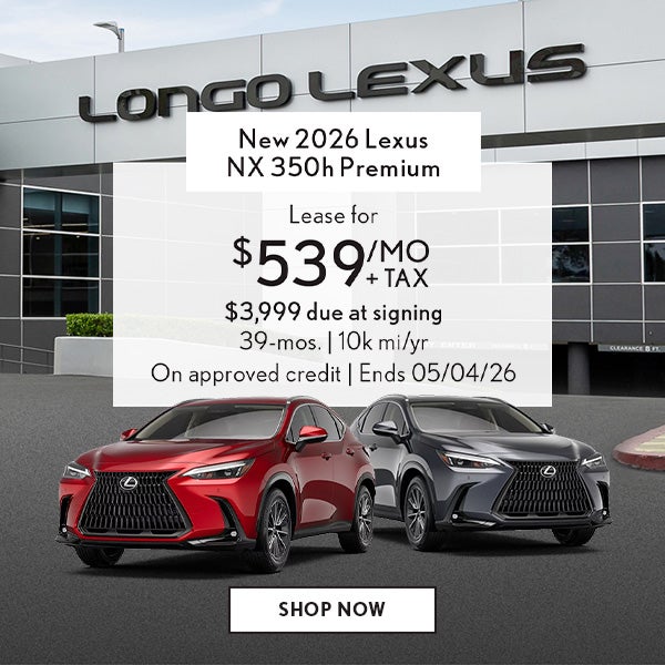 Lease a new 2026 Lexus NX 350h Premium for $539/mo + tax