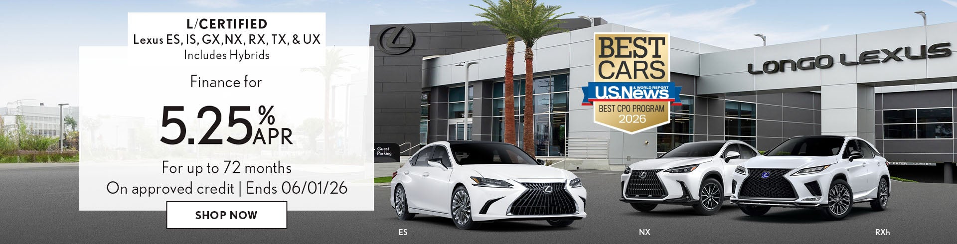 Finance an L/Certified vehicle for 5.25% APR