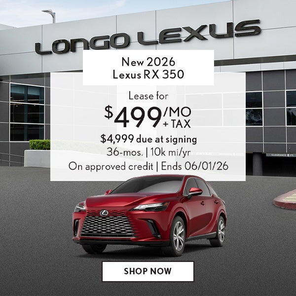 Lease a Lexus RX 350 for $499/mo + tax