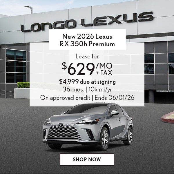 Lease a Lexus RX 350h Premium for $629/mo + tax