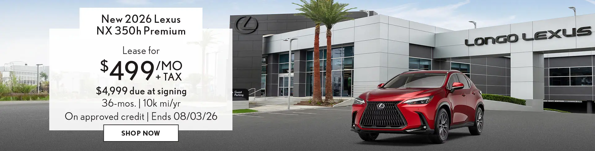 Lease a new NX 350h Premium for $499/mo