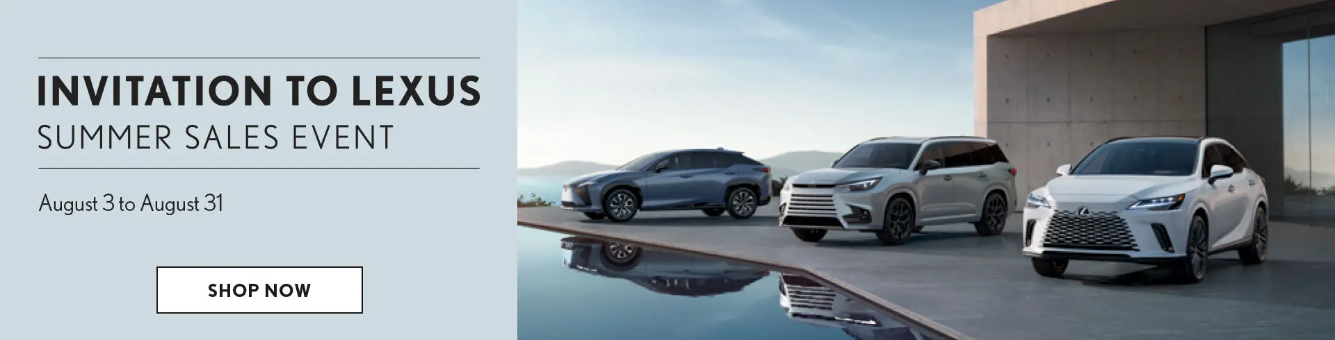 Shop our Invitation to Lexus Sales Event Today!