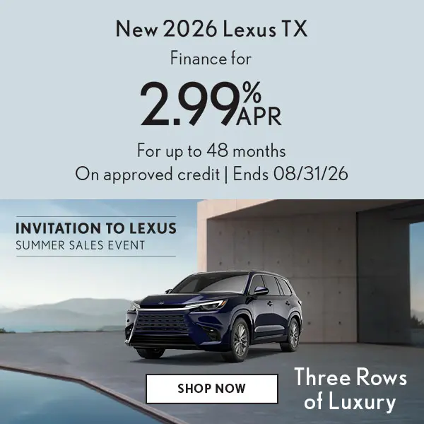 Finance a new 2026 TX for 2.99% APR up to 48 months
