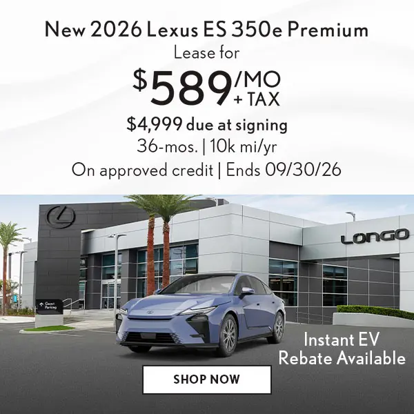 Lease a new ES 350e Premium for $589/mo + tax