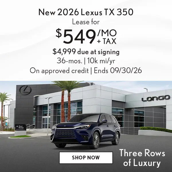 Lease a new TX 350 for $549/mo + tax
